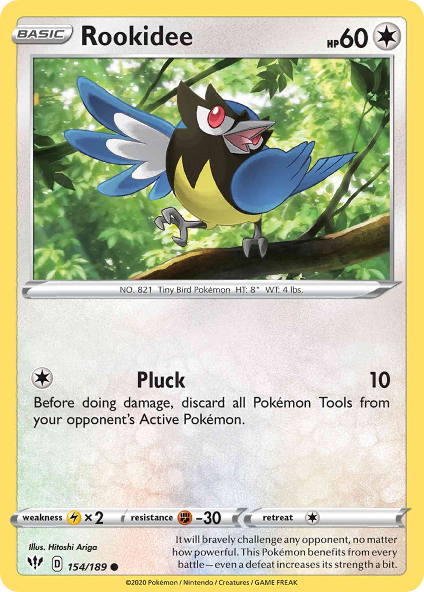 Rookidee - 154/189 - Common [swsh3-154] [Reverse Holo]