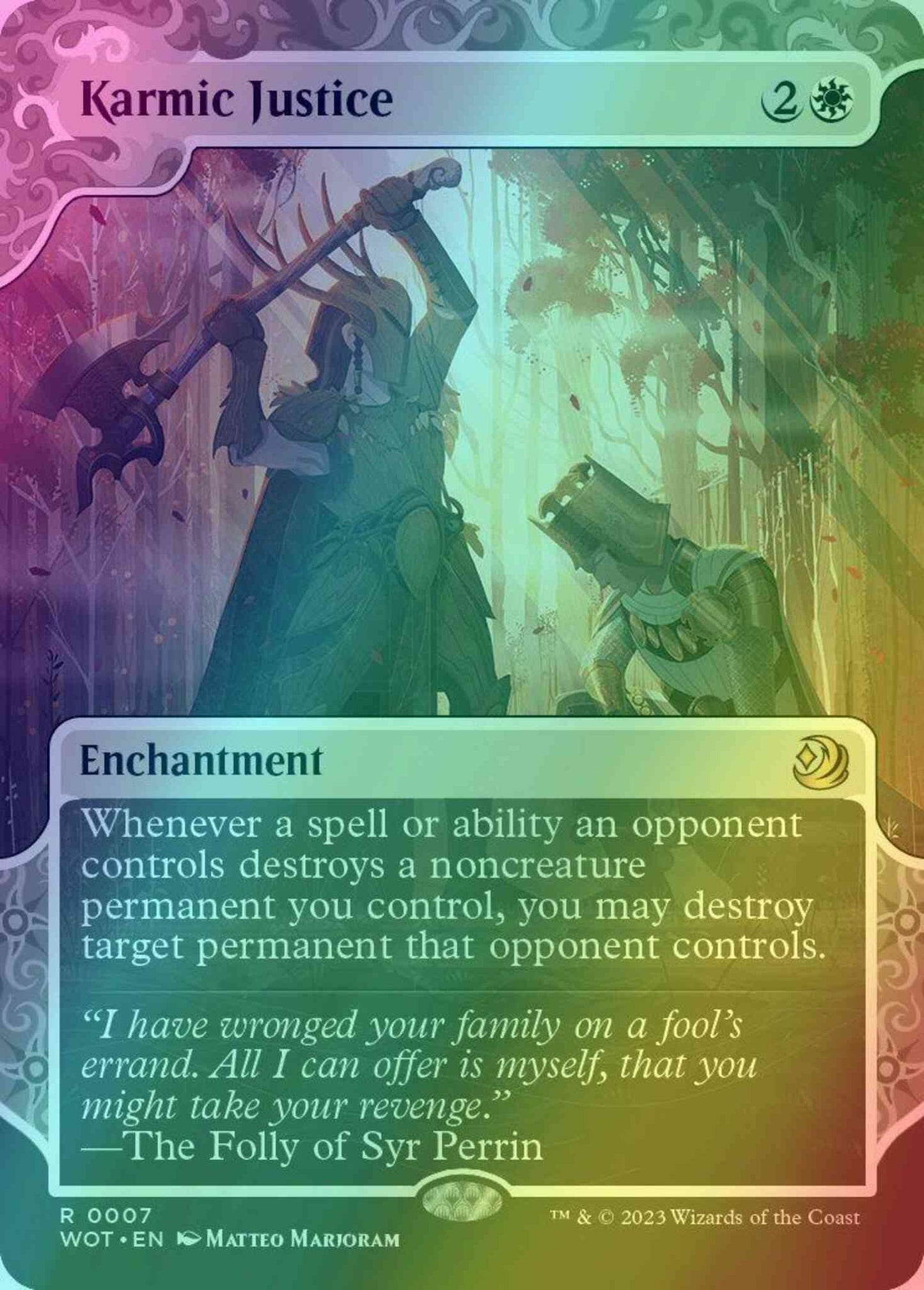 Karmic Justice [7] [Enchanting Tale Showcase] [Wilds of Eldraine: Enchanting Tales] [Foil]
