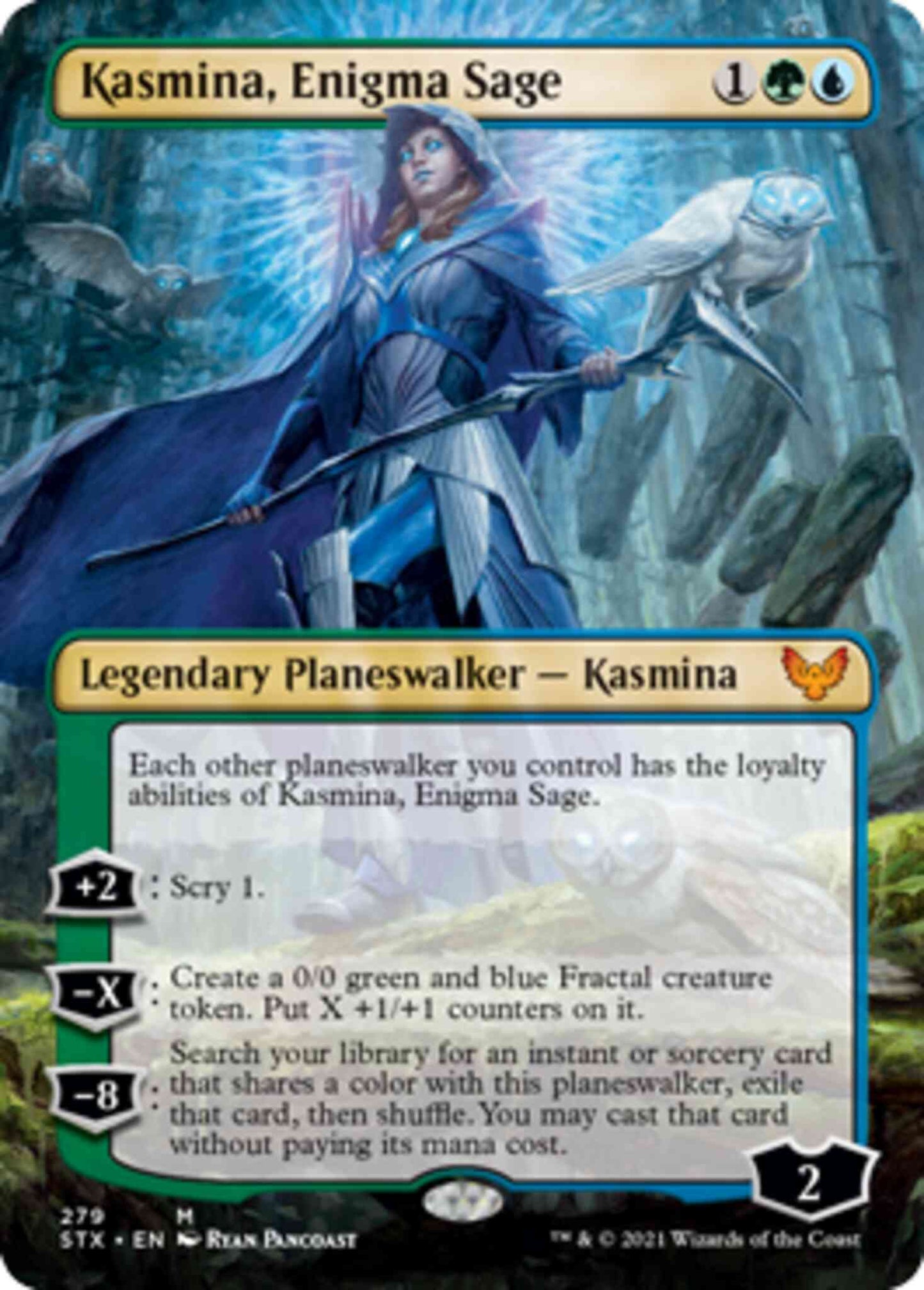 Kasmina, Enigma Sage [279] [Borderless] [Strixhaven: School of Mages] [Non-Foil]
