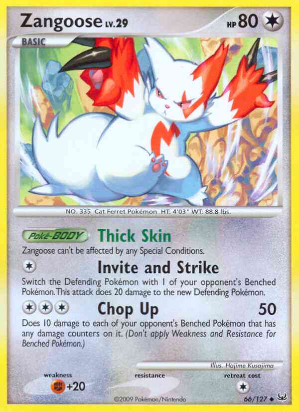 Zangoose - 66/127 - Uncommon [pl1-66] [Non-Holo]