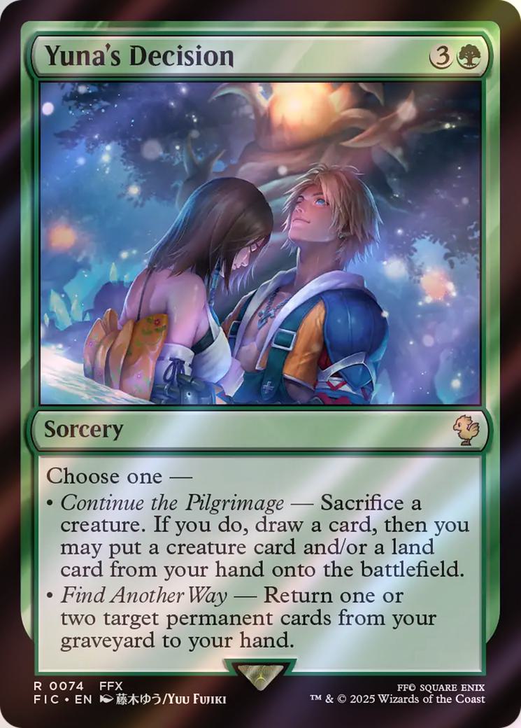 Yuna's Decision [74] [FINAL FANTASY: Commander] [Surge Foil]