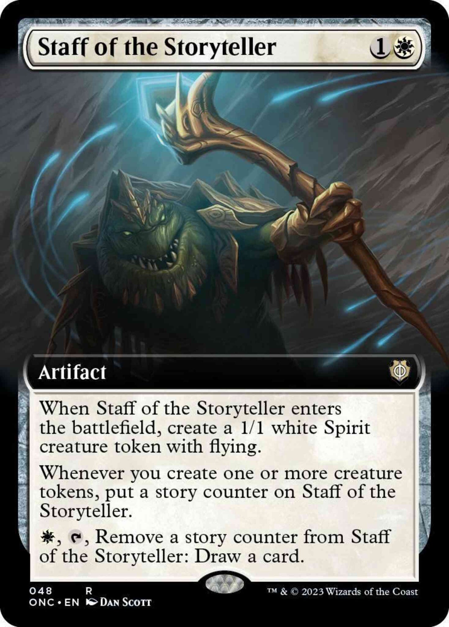 Staff of the Storyteller [48] [Extended Art] [Phyrexia: All Will Be One: Commander] [Non-Foil]