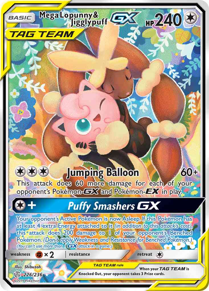 Mega Lopunny & Jigglypuff-GX - 226/236 - Rare Ultra [sm12-226] [Ultra]
