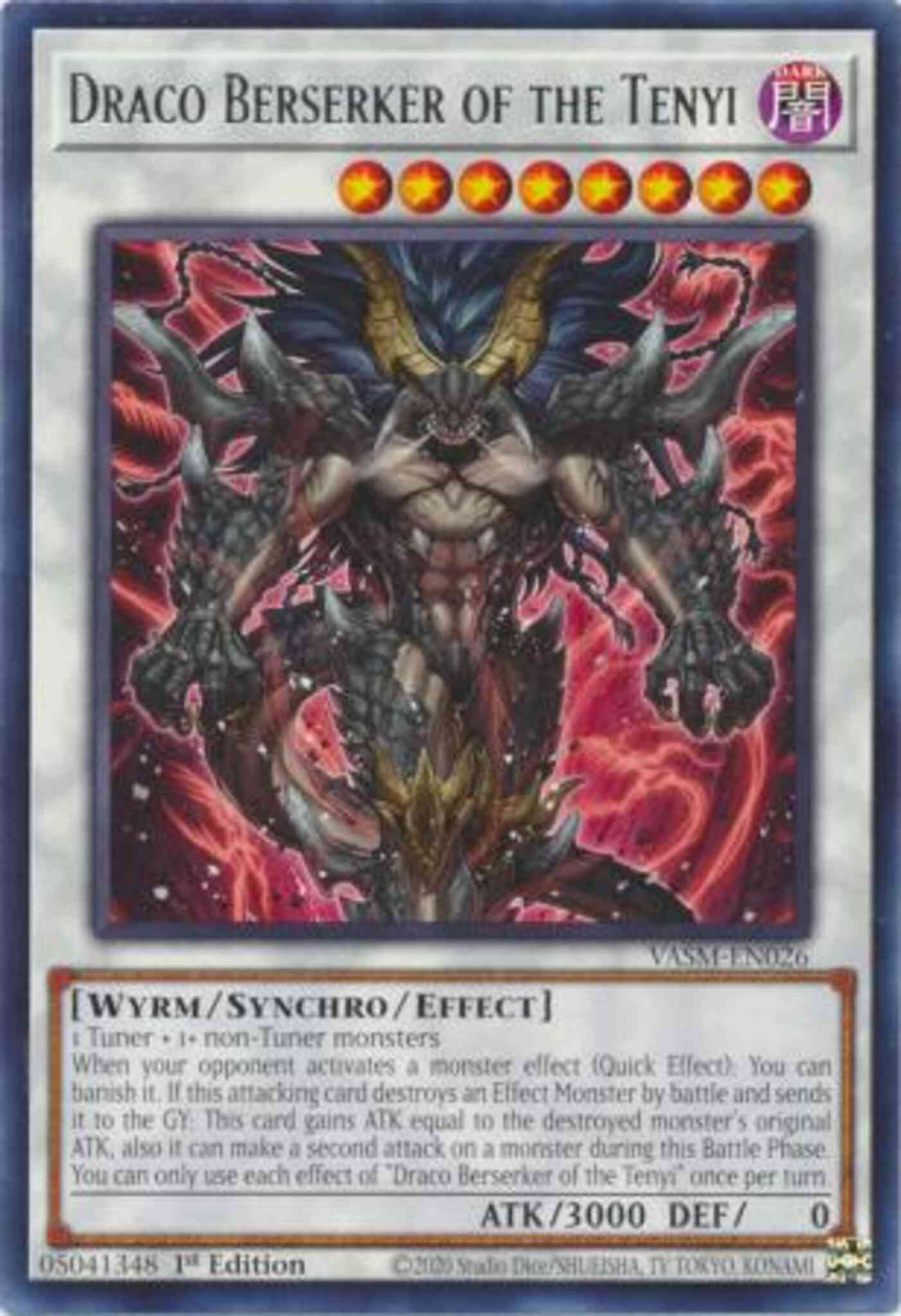 Draco Berserker of the Tenyi - VASM-EN026 - Rare - 1st Edition