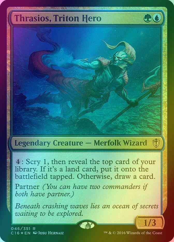 Thrasios, Triton Hero [46] [Commander 2016] [Foil]