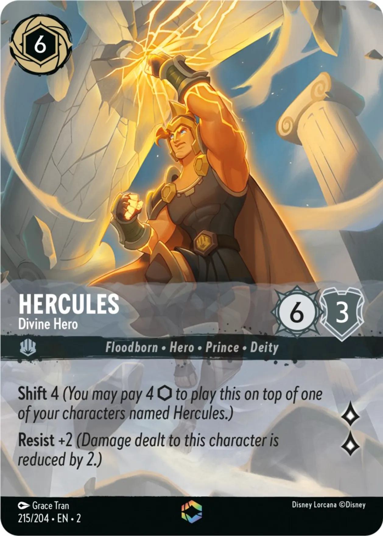 Hercules - Divine Hero (Enchanted) - 215/204 [Rise Of The Floodborn] [Holofoil]