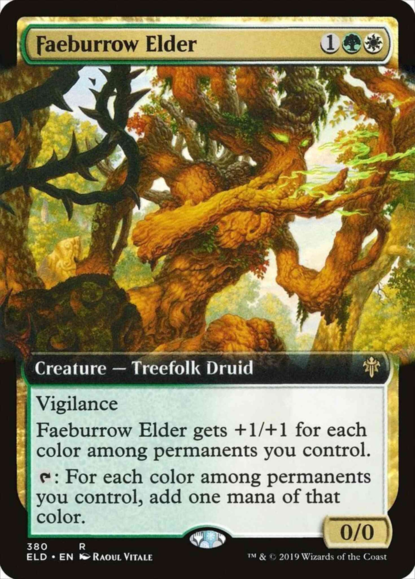 Faeburrow Elder [380] [Extended Art] [Throne of Eldraine] [Non-Foil]