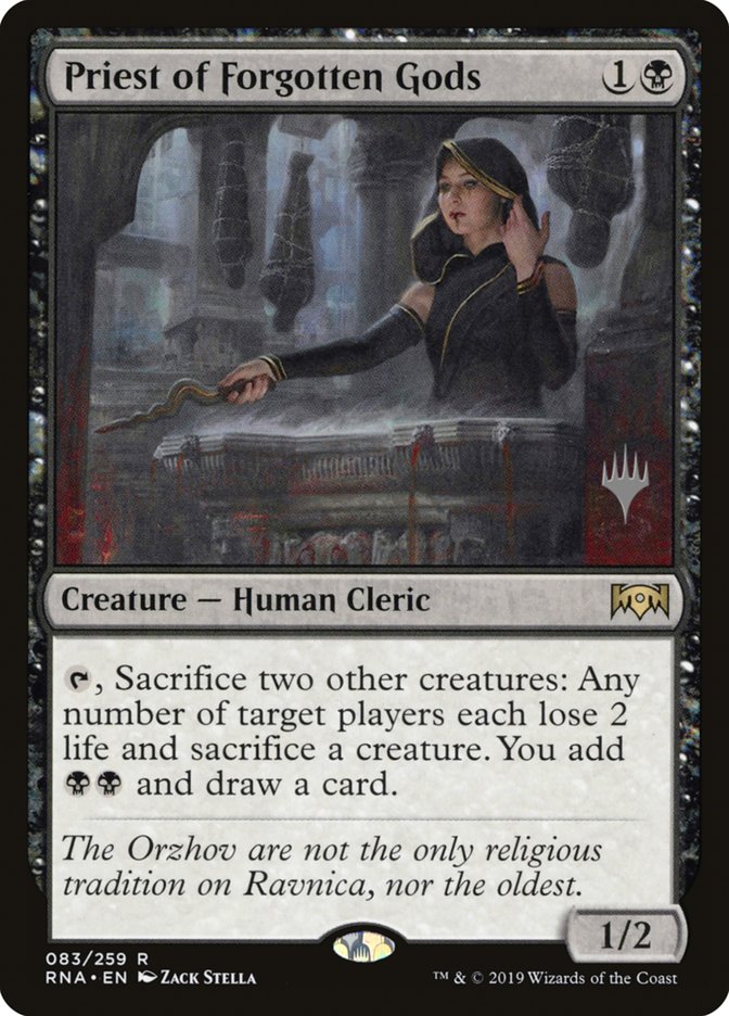 Priest of Forgotten Gods [83p] [Promo Pack] [Ravnica Allegiance Promos] [Non-Foil]