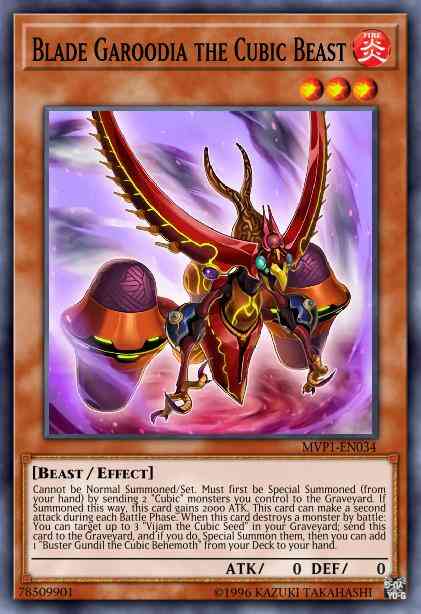Blade Garoodia the Cubic Beast - MVP1-ENG34 - Gold Rare - Unlimited