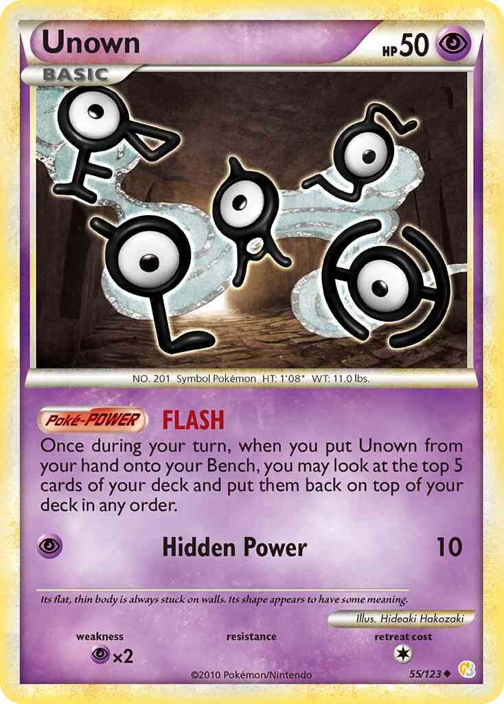 Unown - 55/123 - Uncommon [hgss1-55] [Reverse Holo]