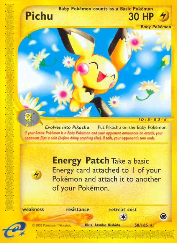 Pichu - 58/165 - Rare [ecard1-58] [Reverse Holo]