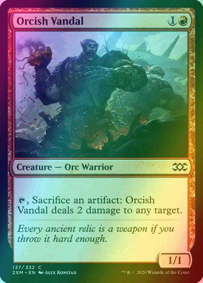 Orcish Vandal [137] [Double Masters] [Foil]