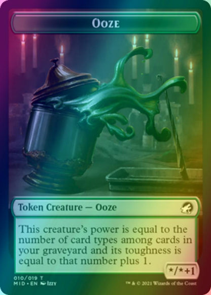 Human Token (01) // Ooze Token (10) [Innistrad: Midnight Hunt: Tokens] [Foil]