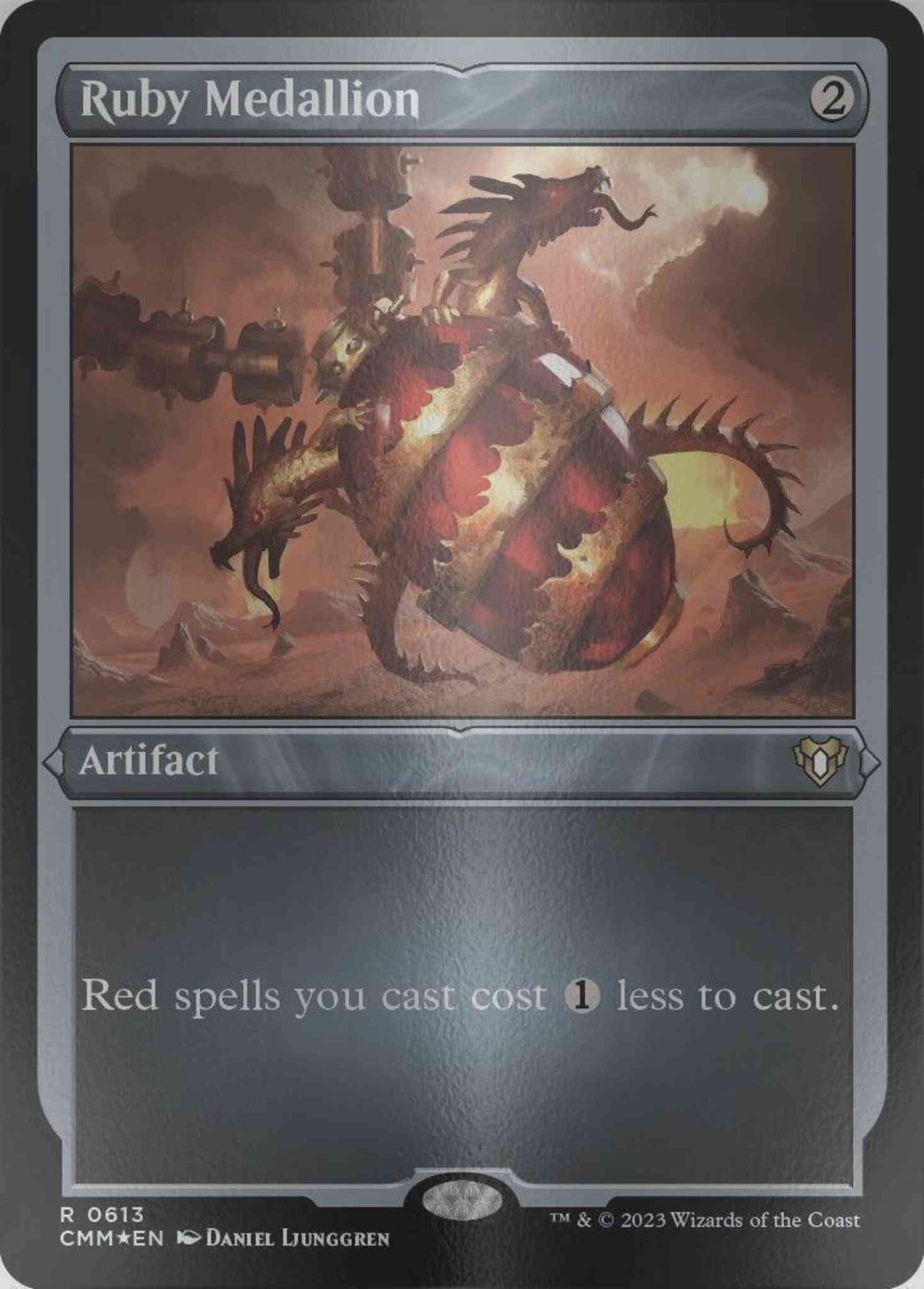 Ruby Medallion [613] [Commander Masters] [Etched Foil]