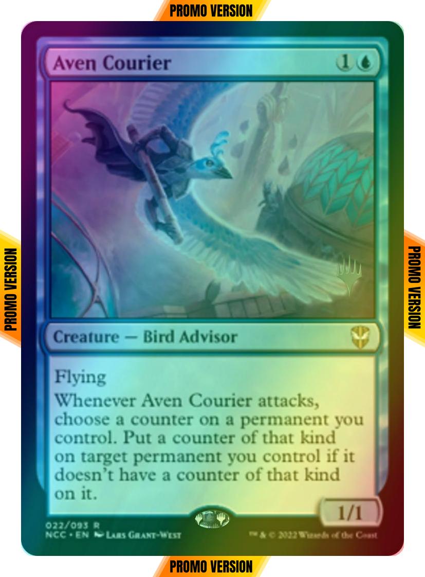 Aven Courier [Promo Pack] [22p] [Streets of New Capenna: Commander: Promos] [Foil]