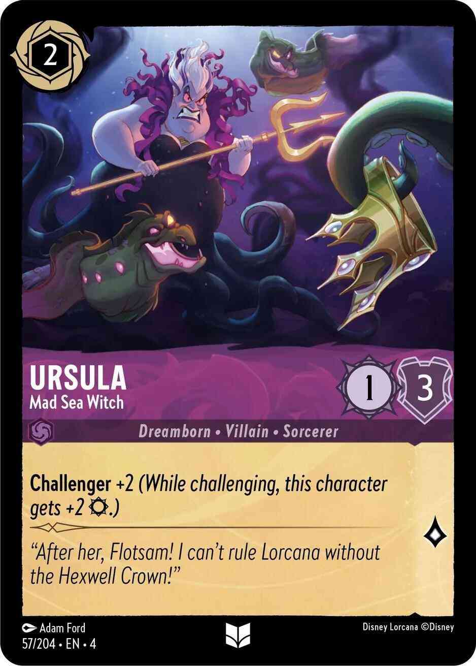 Ursula - Mad Sea Witch - 57/204 [Ursula's Return] [Cold Foil]