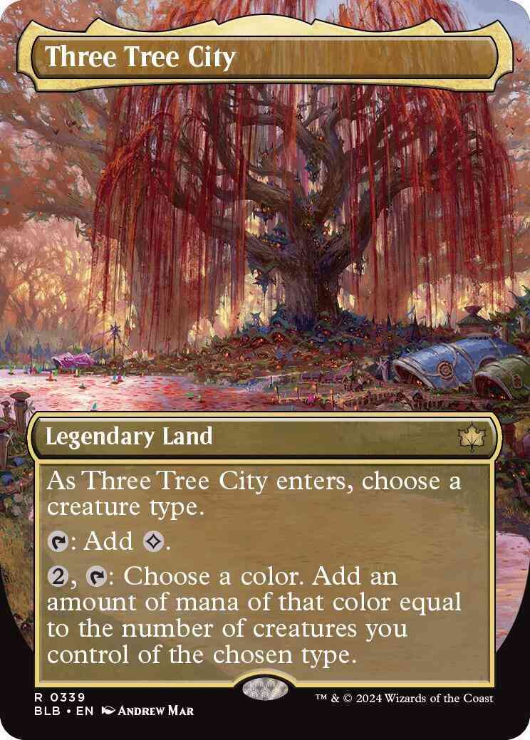 Three Tree City [339] [Borderless] [Autumn] [Bloomburrow] [Non-Foil]