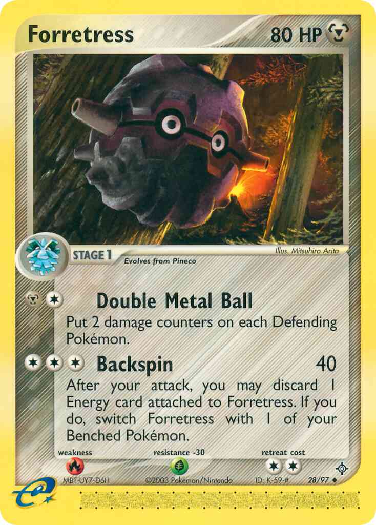 Forretress - 28/97 - Uncommon [ex3-28] [Reverse Holo]