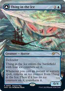 Thing in the Ice // Awoken Horror [3] [Borderless] [Regional Championship Qualifiers 2023] [Non-Foil]