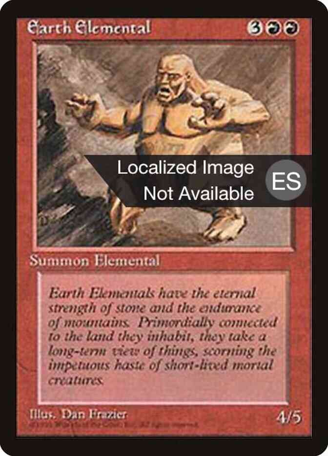 Earth Elemental - Japanese [188] [Fourth Edition Black Border: Japanese] [Non-Foil]