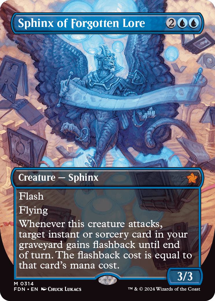 Sphinx of Forgotten Lore [314] [Borderless] [Foundations] [Non-Foil]