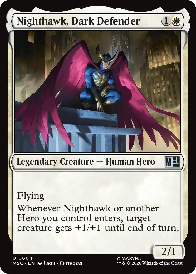 Nighthawk, Dark Defender [604] [Jumpstart] [Marvel Super Heroes: Commander] [Non-Foil]