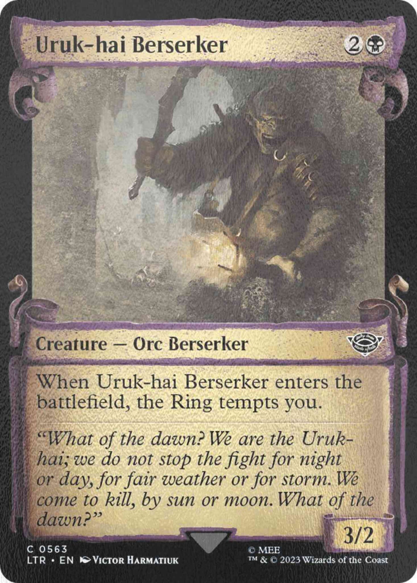 Uruk-hai Berserker [563] [Scrolls Showcase] [The Lord of the Rings: Tales of Middle-earth] [Silver Foil]
