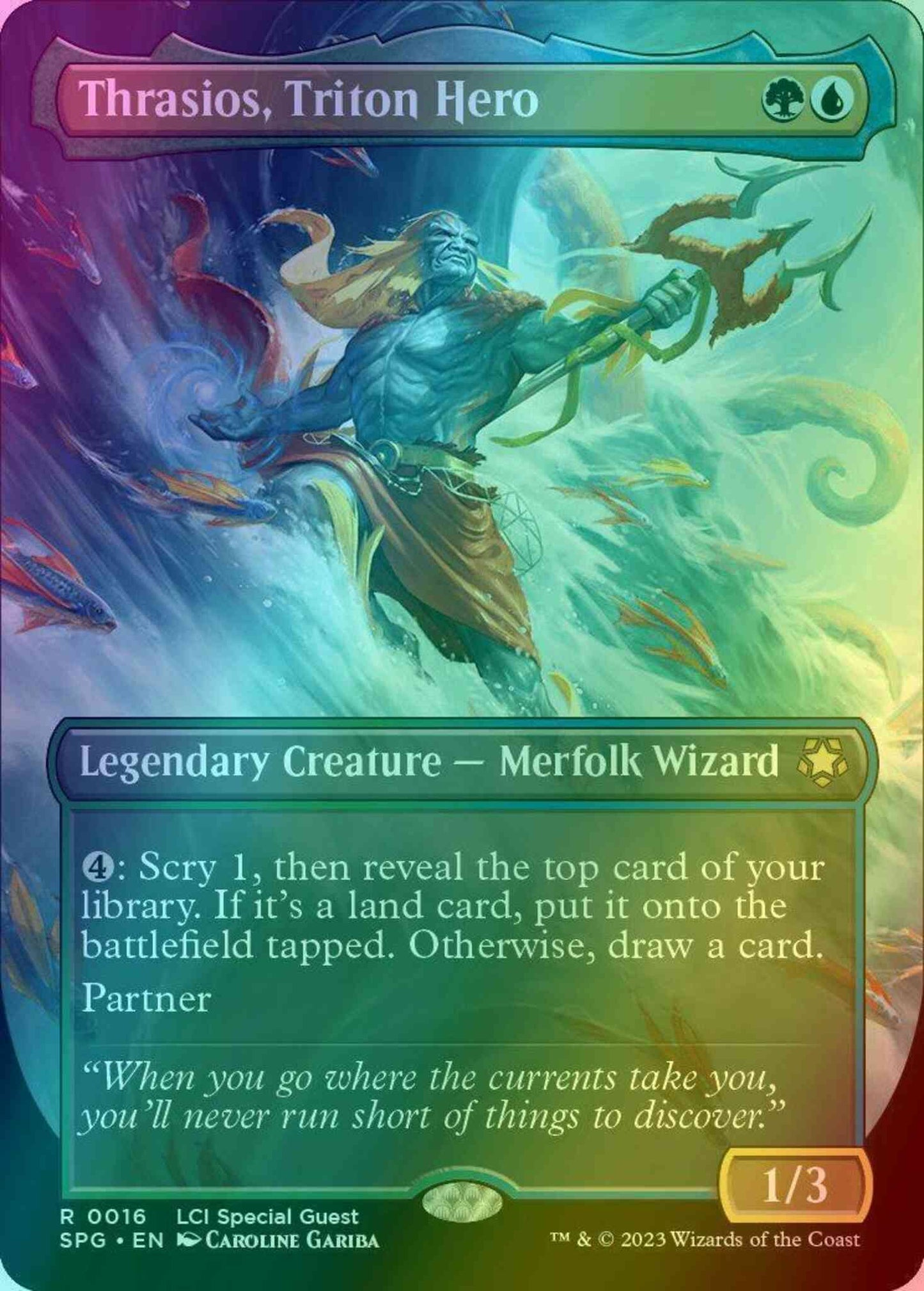 Thrasios, Triton Hero [16] [Borderless] [Special Guests] [Foil]