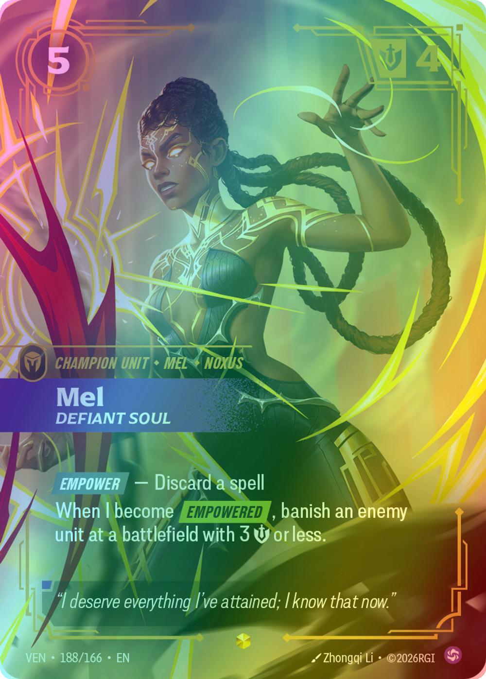 Mel, Defiant Soul (Overnumbered) - 188/166 [Vendetta] [Foil]