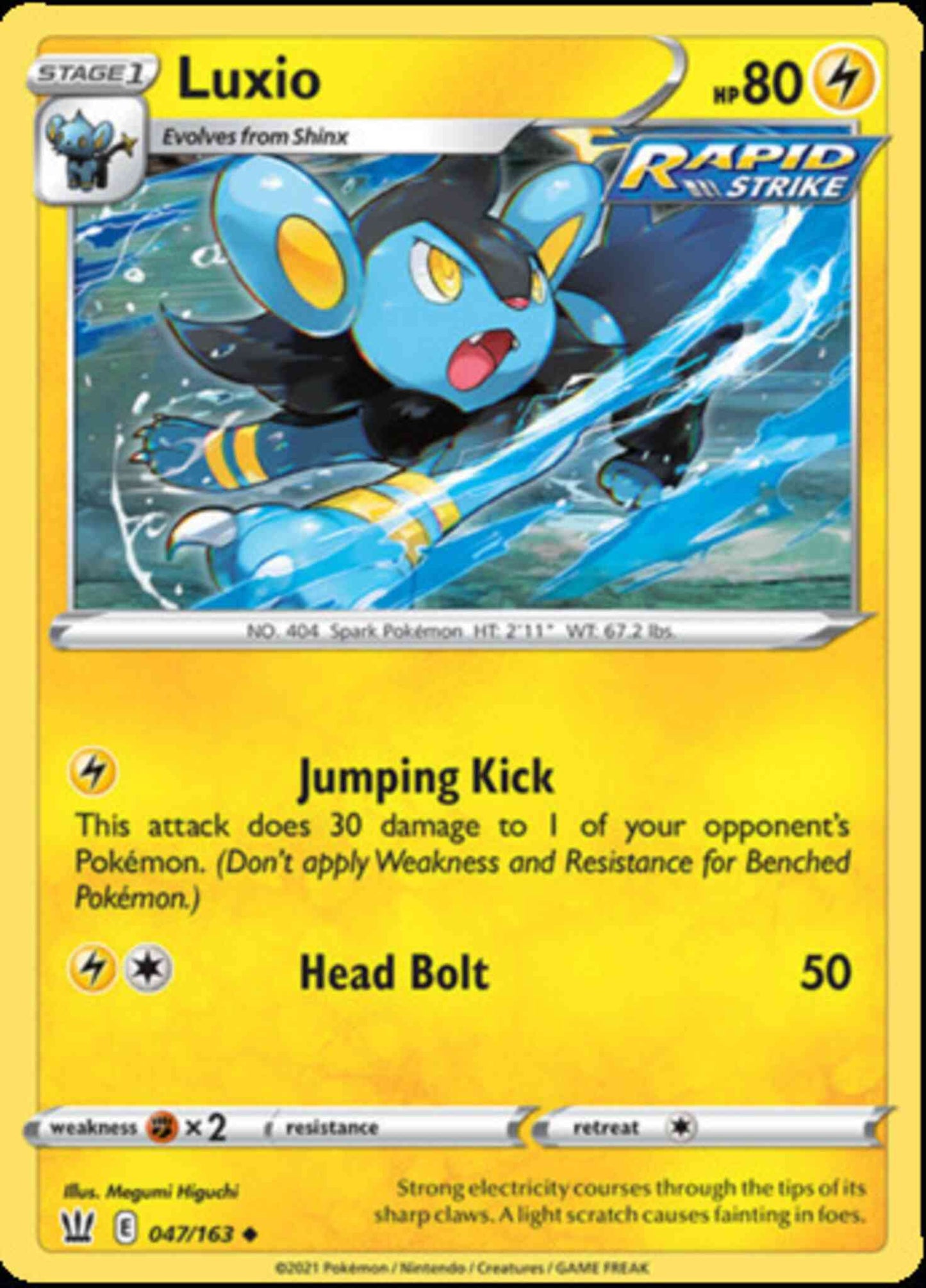 Luxio - 047/163 - Uncommon [swsh5-047] [Reverse Holo]