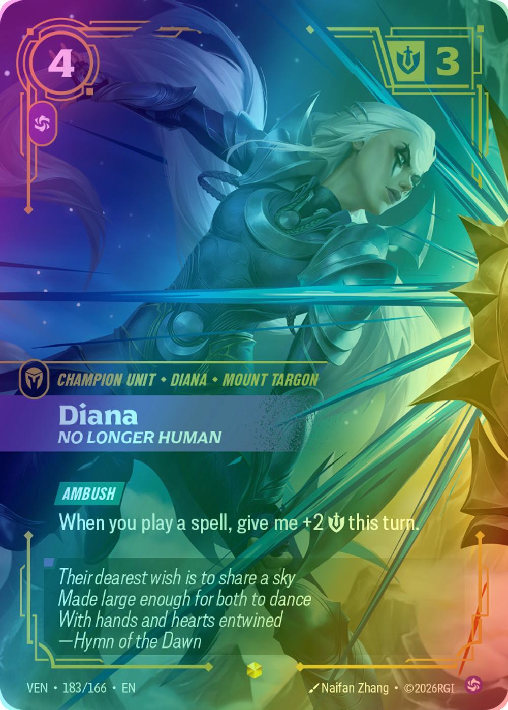 Diana, No Longer Human (Overnumbered) - 183/166 [Vendetta] [Foil]