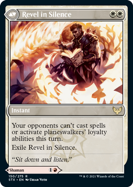Flamescroll Celebrant // Revel in Silence [150] [Strixhaven: School of Mages] [Non-Foil]