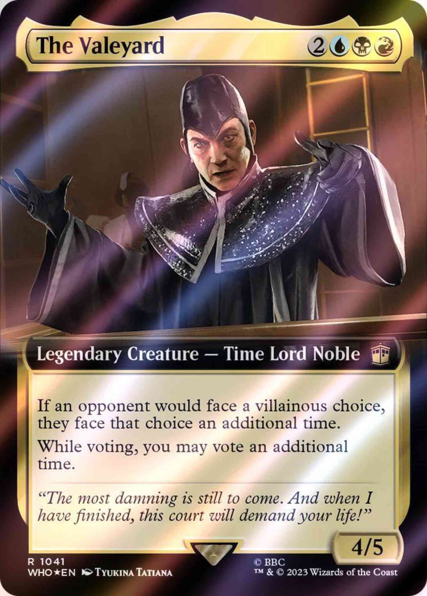 The Valeyard [1041] [Extended Art] [Universes Beyond: Doctor Who] [Surge Foil]