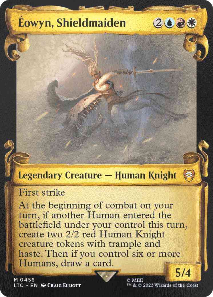 Éowyn, Shieldmaiden [456] [Scrolls Showcase] [The Lord of the Rings: Tales of Middle-earth: Commander] [Silver Foil]
