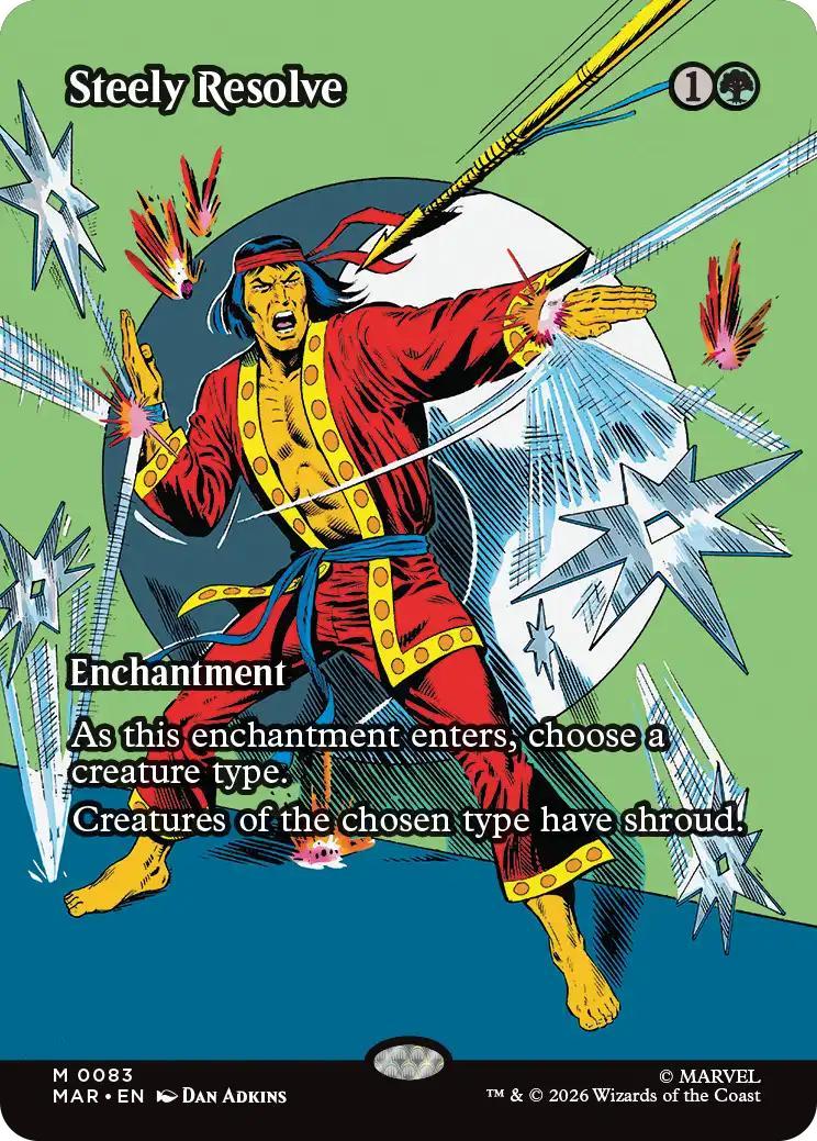 Steely Resolve [83] [Borderless] [Source Material] [Marvel Universe] [Non-Foil]