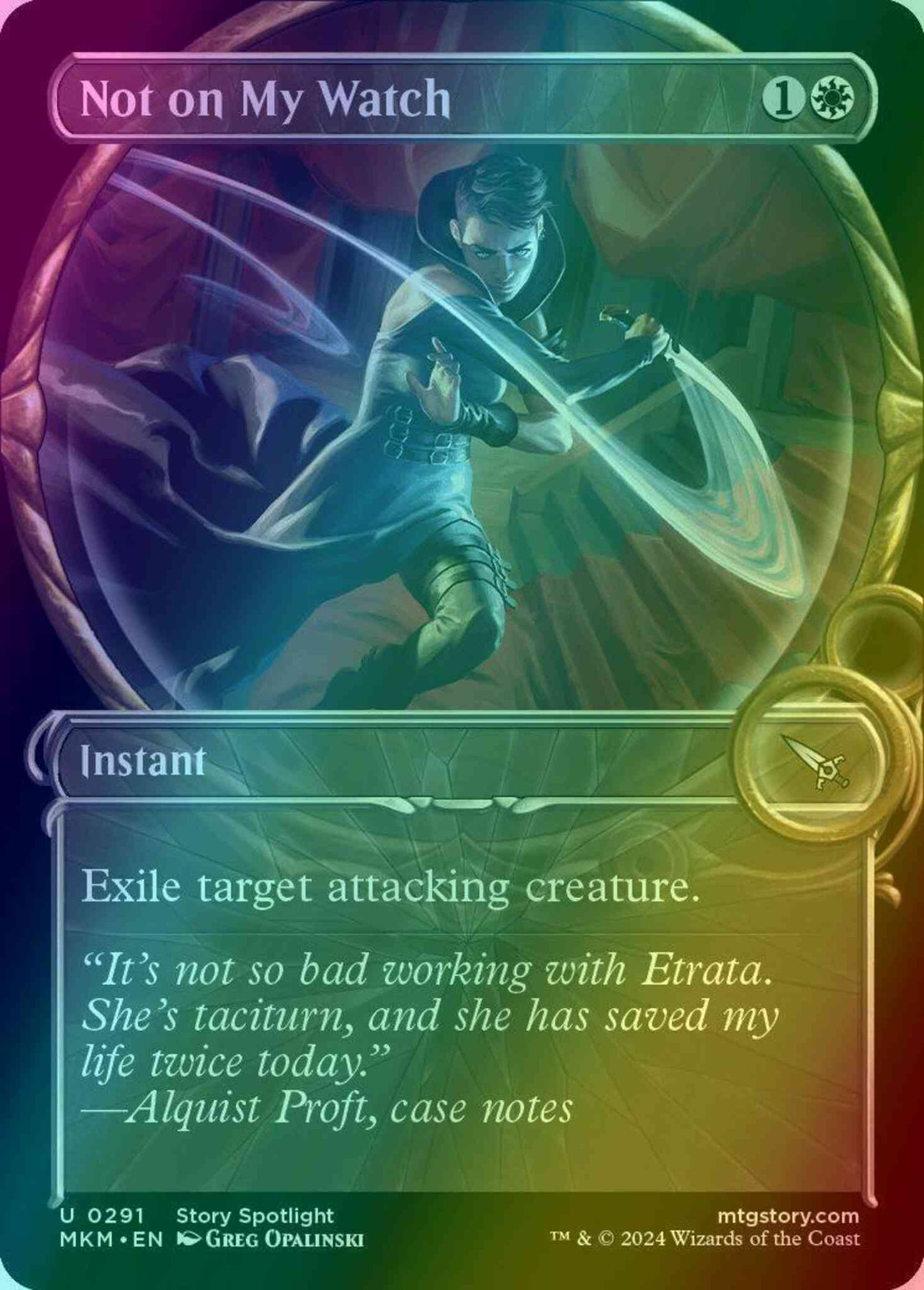 Not on My Watch [291] [Magnified Showcase] [Murders at Karlov Manor] [Foil]
