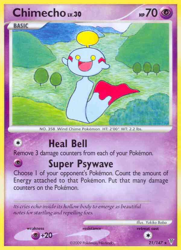 Chimecho - 21/147 - Rare [pl3-21] [Reverse Holo]