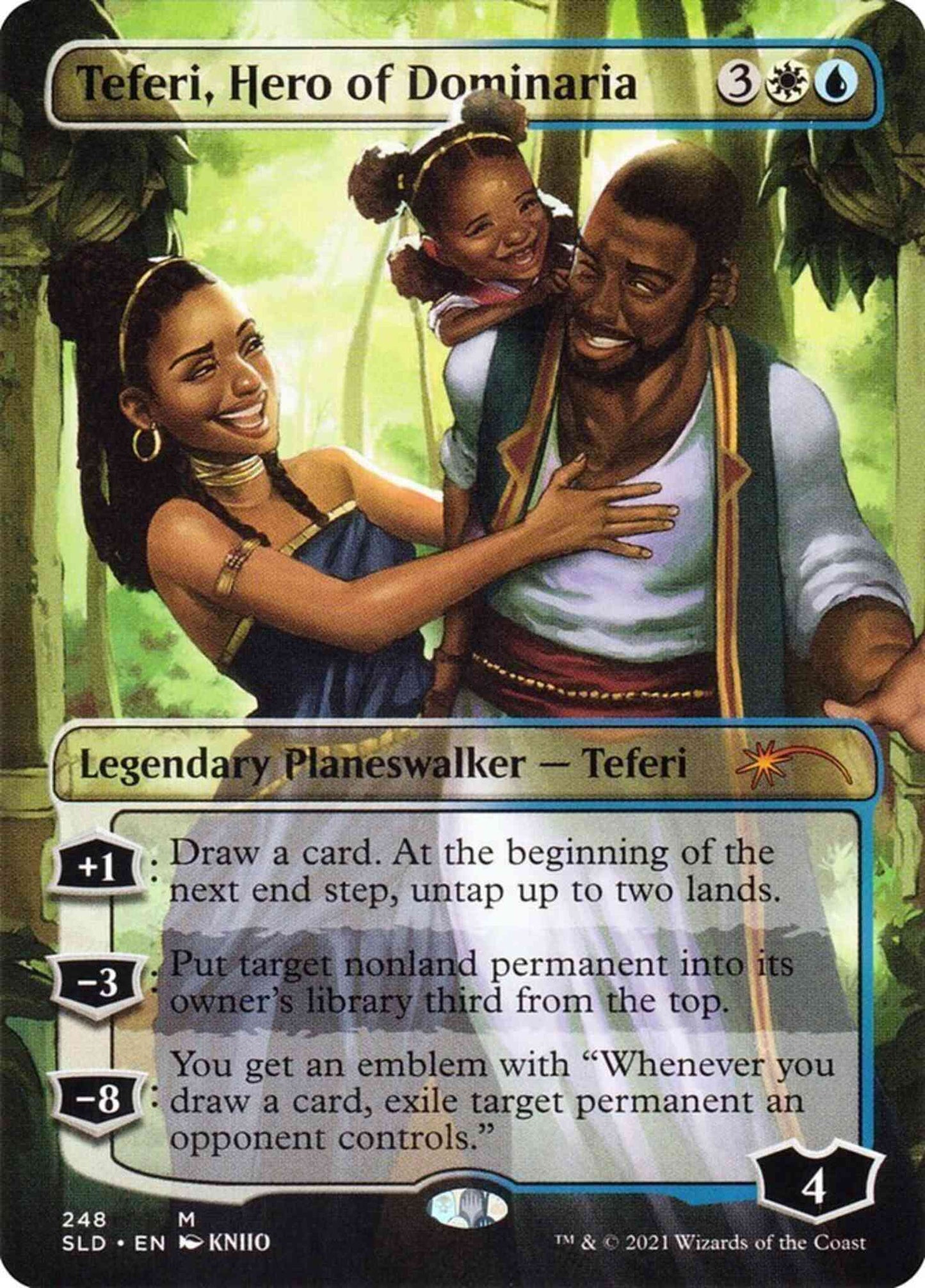 Teferi, Hero of Dominaria [0248] [Borderless] [Black is Magic] [Secret Lair Drop] [Non-Foil]