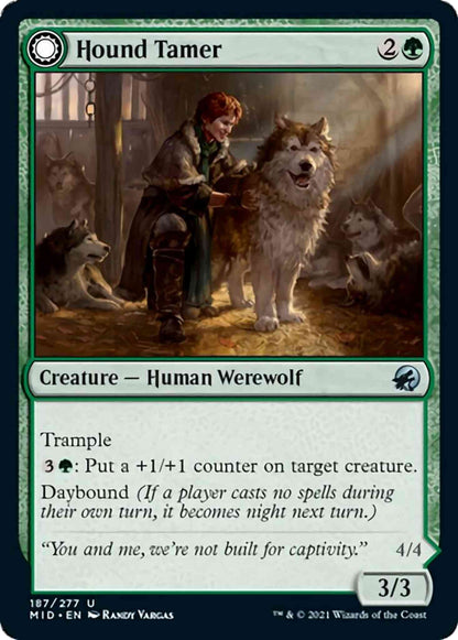 Hound Tamer // Untamed Pup [187] [Innistrad: Midnight Hunt] [Non-Foil]