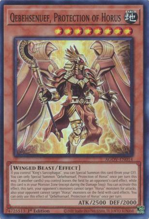 Qebehsenuef, Protection of Horus - AGOV-EN014 - Super Rare - 1st Edition