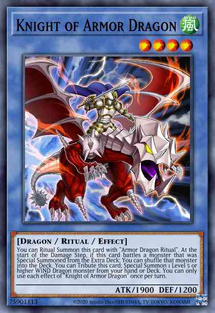 Knight of Armor Dragon - BLVO-EN037 - Common - 1st Edition