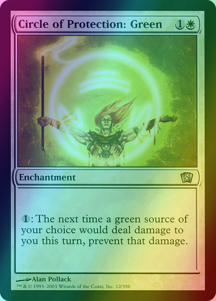 Circle of Protection: Green [12x] [Eighth Edition] [Foil]