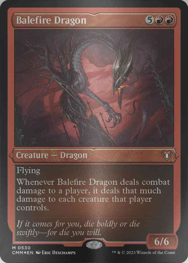 Balefire Dragon [530] [Commander Masters] [Etched Foil]