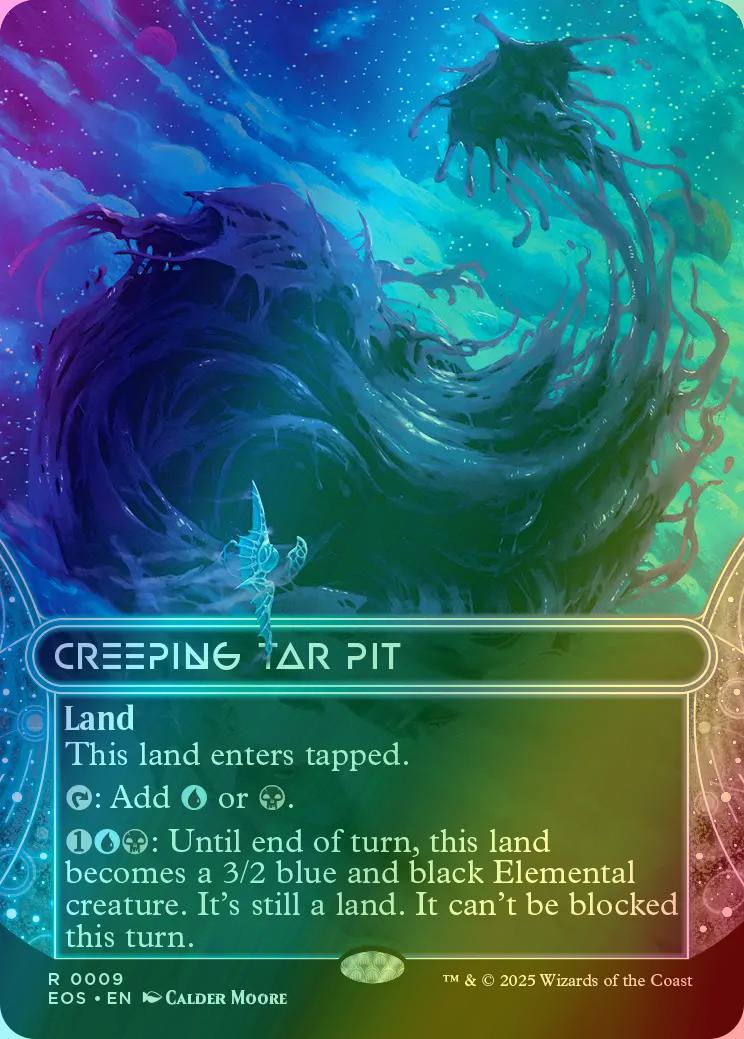 Creeping Tar Pit [9] [Borderless] [Edge of Eternities: Stellar Sights] [Foil]