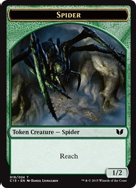 Saproling Token (16) // Spider Token (18) [Commander 2015 Tokens] [Non-Foil]