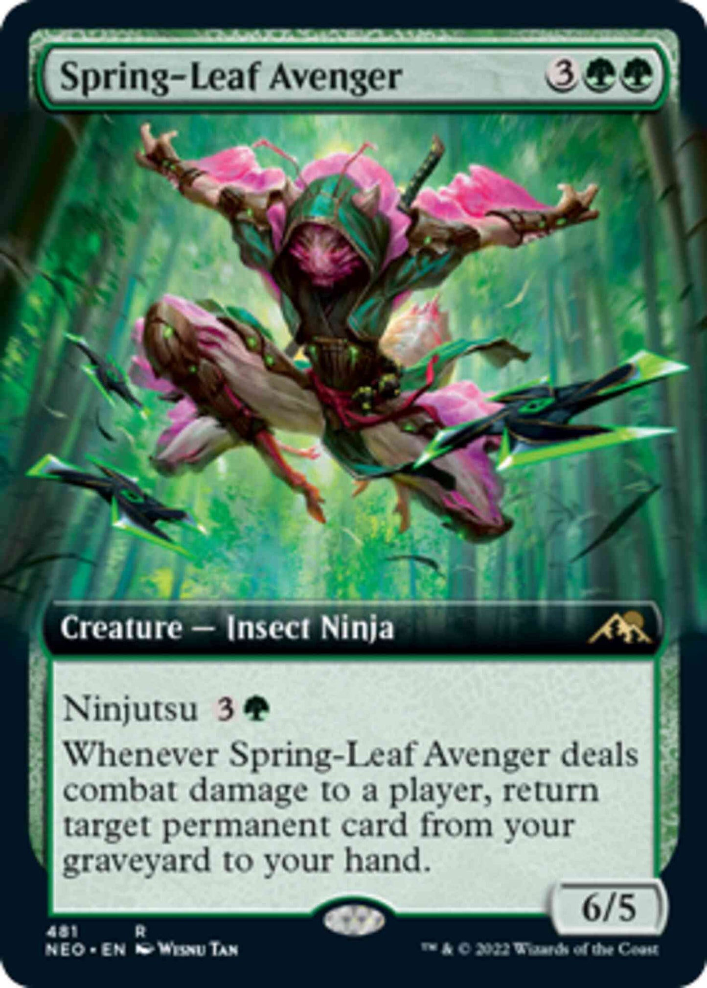 Spring-Leaf Avenger [481] [Extended Art] [Kamigawa: Neon Dynasty] [Non-Foil]