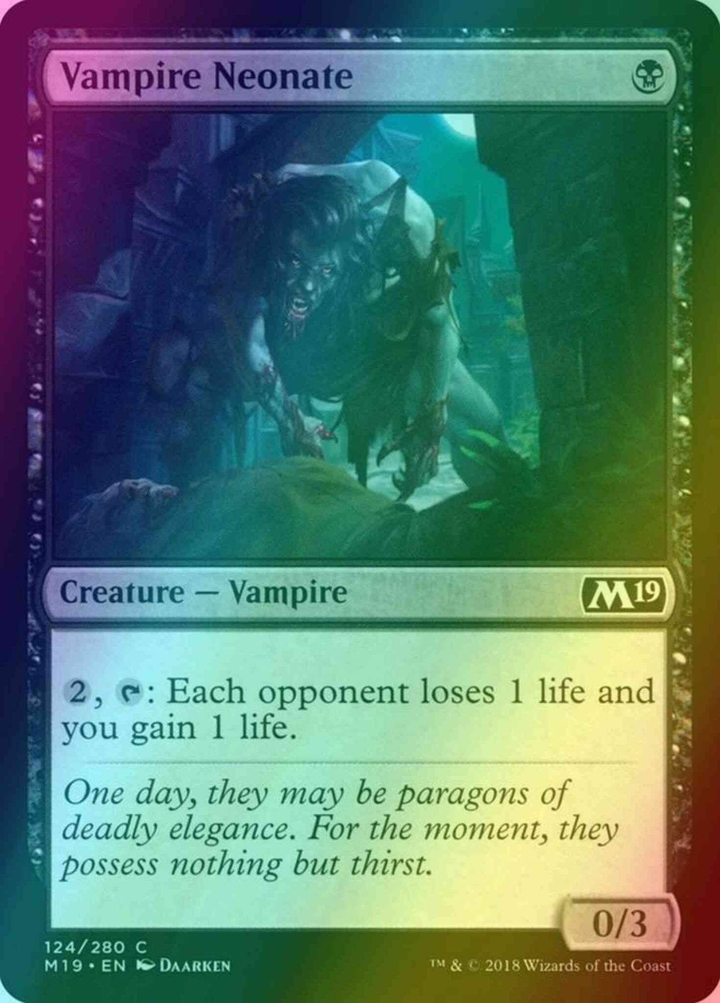 Vampire Neonate [124] [Core Set 2019] [Foil]
