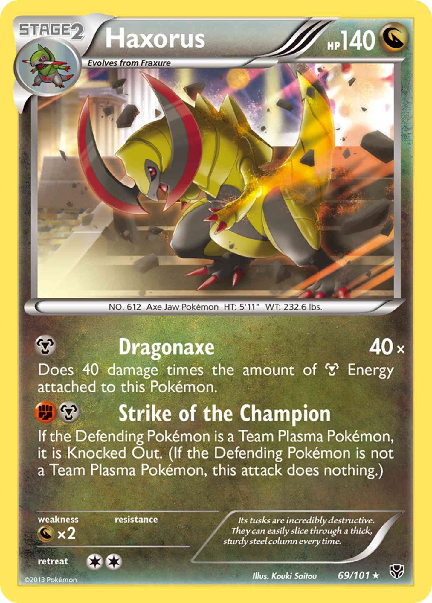 Haxorus - 69/101 - Rare Holo [bw10-69] [Reverse Holo]