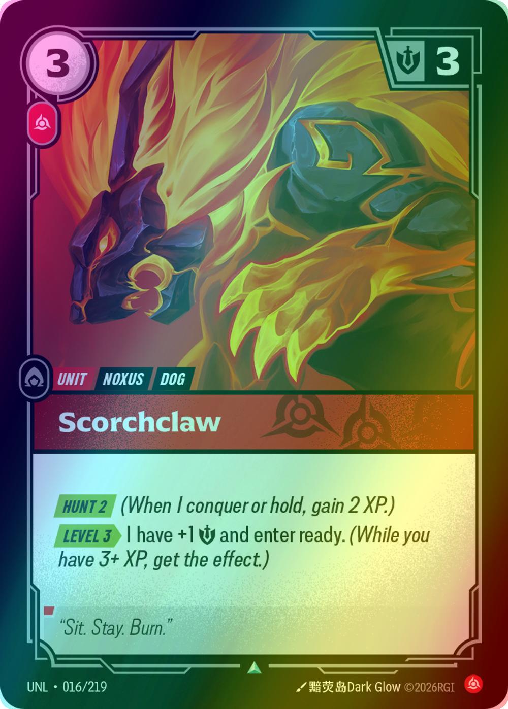 Scorchclaw - 016/219 [Unleashed] [Foil]