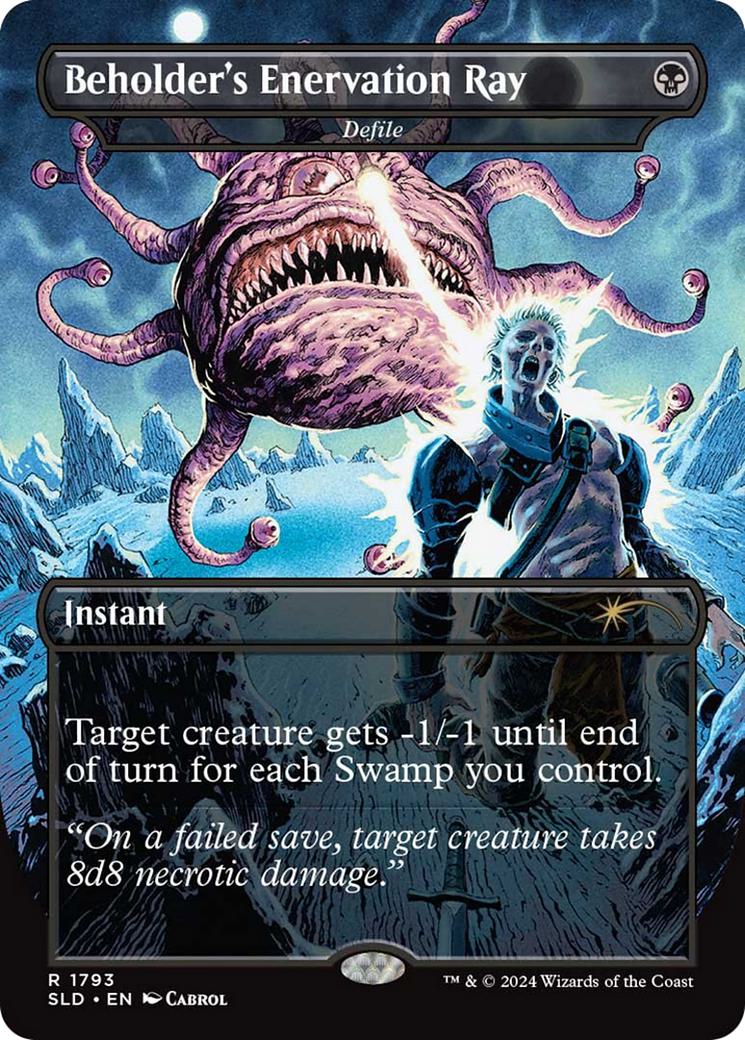 Beholder's Enervation Ray - Defile [1793] [Borderless] [Eyes of the Beholder II] [Secret Lair Drop] [Non-Foil]